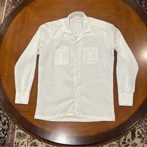 Far Afield Men’s Linen Spread Collar Long-Sleeve Button Down Shirt Size Medium